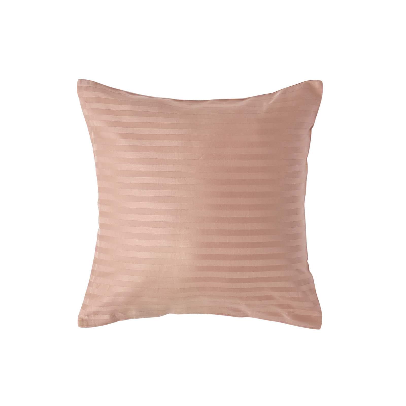 HOMESCAPES Taupe Brown Pure Egyptian Cotton Euro Size Pillowcase 40 x 40 cm 330 TC 500 Thread Count Percale Equivalent Satin Stripe Pillow Case with Zip