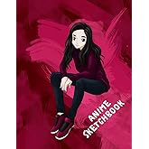 Anime Sketchbook: Anime Teenage Girl Manga Sketchbook For Artists Blank Paper for Drawing Sketching And Creative Doodling