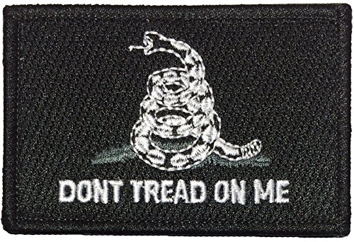 Tactical Don't Tread On Me Morale Patch 2"x3" - Black - By Ranger Return (TACT-DONT-BLCK)