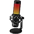 HyperX QuadCast S RGB USB Condenser Microphone for PC, PS4 and Mac, Anti-Vibration Shock Mount, Four Polar Patterns, Pop Filter, Gain Control, Gaming, Streaming, Podcasts (Renewed)