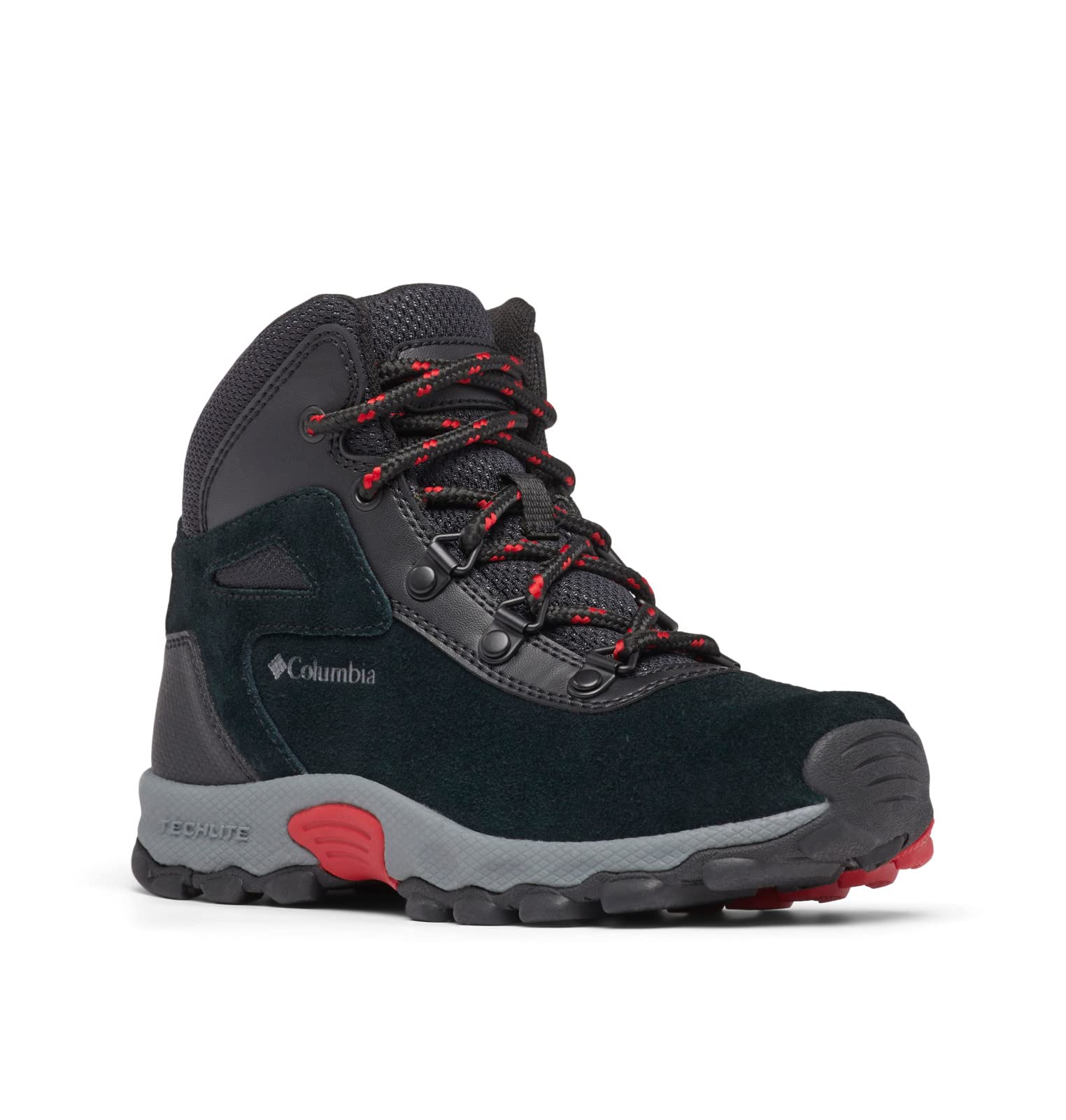 Columbia Youth Unisex Newton Ridge Amped, Black/Mountain Red, 1