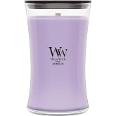 WoodWick Lavender Spa Scented Candle, Crackling Wick, 21.5oz | Up to 130 Hour Burn Time, Premium Soy Wax, Home D&eacute;cor &amp; Gift Choice, Crackles as it Burns, Large Hourglass Candle