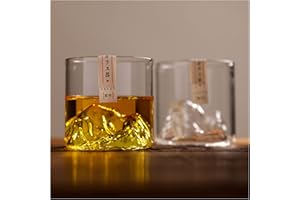 Mt. Fuji Glass, Plain Rock Glass, Pair Set, Set of 2, Souvenir, Glacier Mountain, Whiskey Glass, Rock Glass, Sake, Father's D