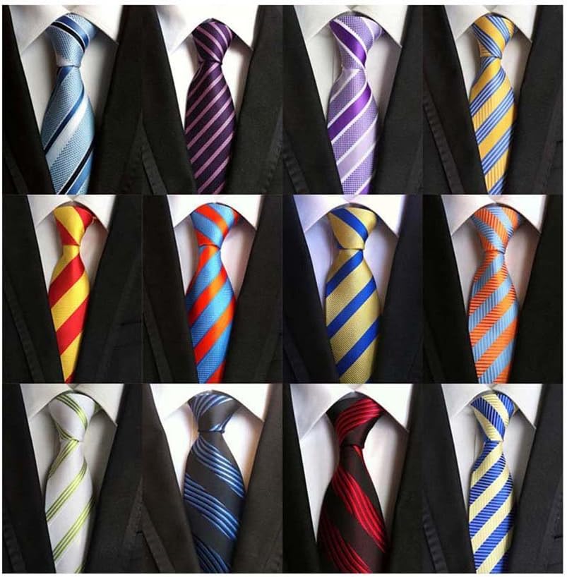 Weishang Lot 12 PCS Classic Men's Tie Silk Necktie Woven JACQUARD Neck Ties