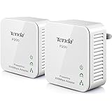 Tenda Powerline Adapter 200Mbps with 2 Ports 10/100 Mbps, UK Plug, for IPTV Services, Video Streaming, Internet Access and VoIP, Pack of 2 (P200 Kit)