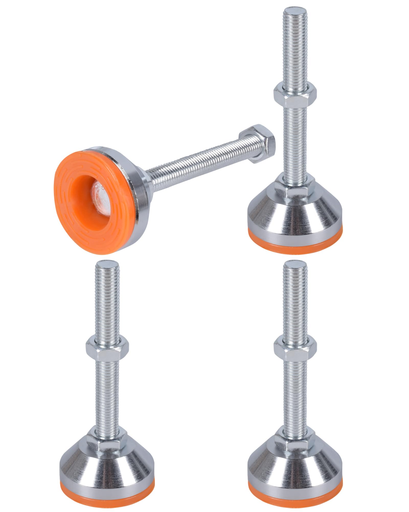 Tycoonest 4 PCS M12xThread 100xBase 50 Leveling Feet Adjustable Carbon Steel Machine Feet Heavy Duty Furniture Leveler for Furniture,Table, Cabinets, Workbench — image 1