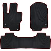 San Auto Car Floor Mats for Mercedes-Benz GLE 350 450 580 43/53/63 AMG 5-seat 2020-2025 Custom Fit (NOT for Couple) Rubber Black and Red Auto Floor Liners Set All Weather Protection Odorless