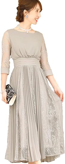 Amazon プールヴー ドレス ワンピース パーティードレス 結婚式 二次会 レディース 34 ワンピース チュニック 通販