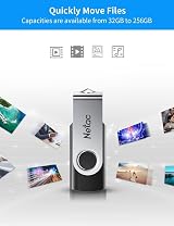 Netac 128GB USB 3.2 Flash Drive Swivel Metal Clip High Speed 90MB/s view 7
