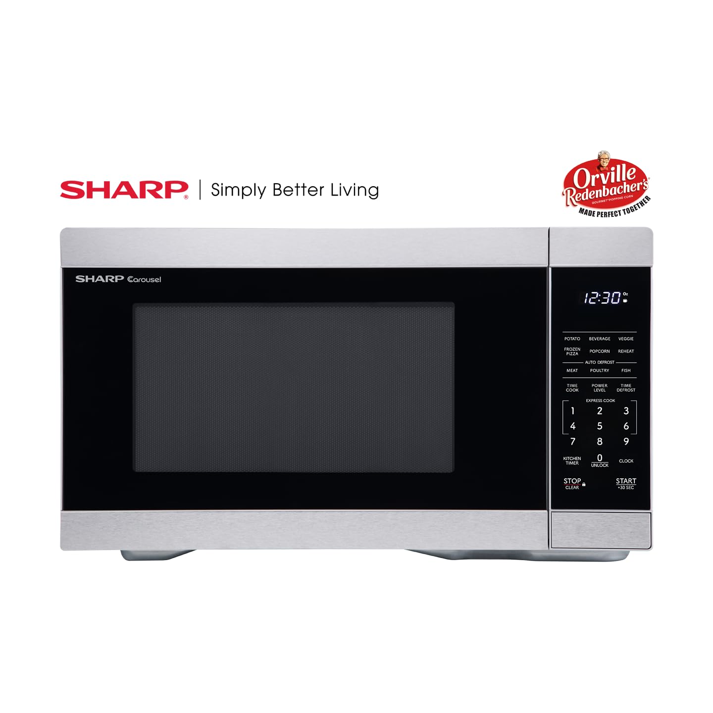 SHARP Countertop Microwave Oven with Removable 12.4