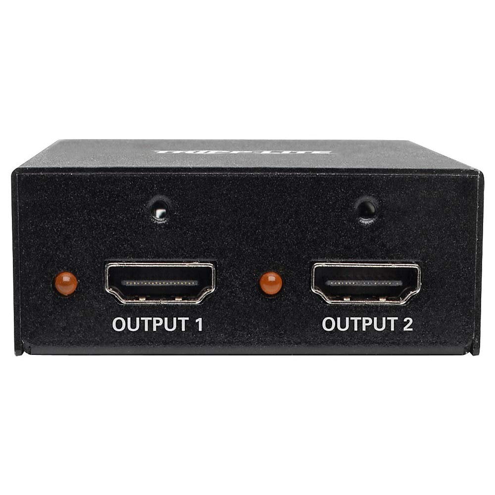 Tripp Lite 2-Port 3D HDMI Splitter HDCP 2.2, HDMI 2.0, 4K x 2K @ 60Hz 3840 x 2160 Ultra HD Video Audio TAA (B118-002-UHD-2)