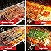 Aleath Portable Grill Basket, Stainless Steel BBQ Accessories Grilling Basket with Removable Handle, BBQ Tools for Fish, Shrimp,Vegetables, Kabob, Steak - Come with Basting Brush