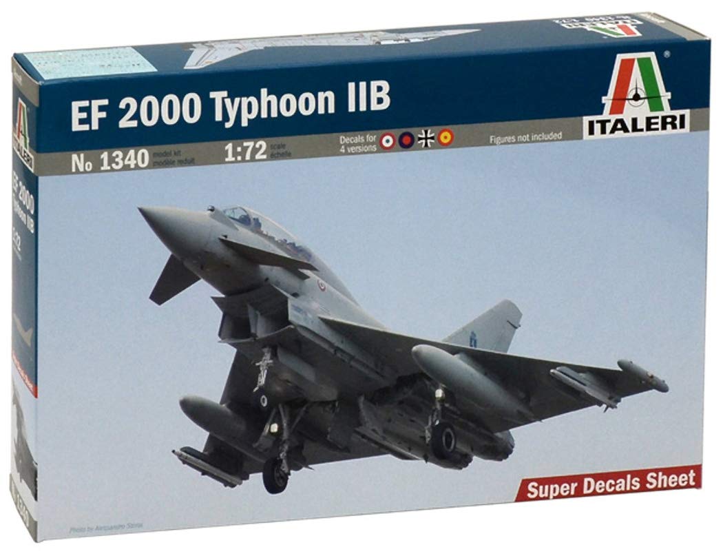 Italeri 1:72 - EF 2000 Typhoon, Gray,white,green,silver