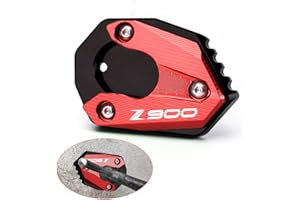 Velospeed Compatible with Kawasaki Z900 2017-2022 Motorcycle CNC Support Extension Plate Kickstand Side Stand Pad z 900 z900 Accessories (red)