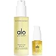 Alo Head-to-Toe Glow Oil + Travel | Glow-Boosting Natural Dry Body Oil | Jojoba, Amla, Aloe & Vitamin E | Hydrates & Nourishes Skin | Citrus Scent | 3.2 + 0.7 Oz