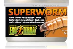 Exo Terra Canned Superworms - 34 g (1.2 oz)
