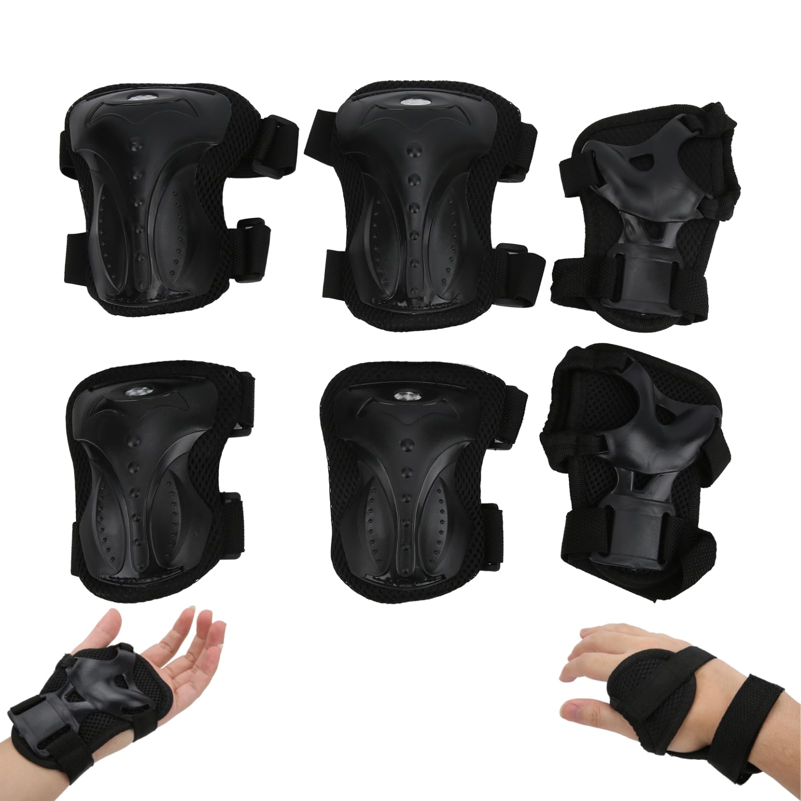 Skateboard Pads Complete Adults Skateboard Protective Gear Kit for Safety 6pcs/Set