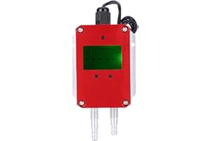 Air Transmitter, DC24V 4-20ma Micro Differential Pressure Transmitter, LCD Intelligent Digital Wind Transmitter Air Pressure 