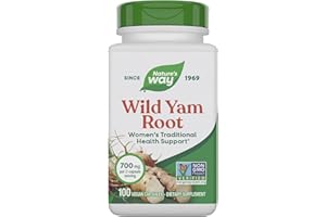 Nature's Way Wild Yam Root Capsules, Women's Traditional Health Support*, 700 mg per 2-Capsule Serving, Non-GMO Project Verified, 100 Vegan Capsules (Packaging May Vary)