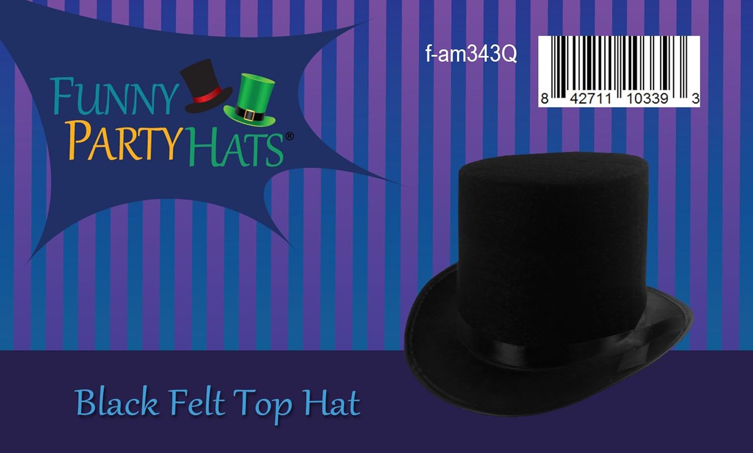 Funny Party Hats Dress up Hats for Adults Costume Party Hats for Men Women Unisex by (Black 7" Top Hat): Clothing