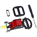 Healvaluefit Helmet Quick Release Buckle Kit, Stainless Steel Ratcheted Helmet Adapter Chin Strap Up to 1", All Metal Motorcy