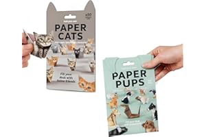 100 Sheets DIY Paper Cats Origami Kit, FUNCYboo Cute Paper Cat Fun Craft Activity Cute Animals Shaped 3D Origami Kit Desk Dec