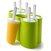 Zoku Classic Pop Molds, 6 Easy-release Popsicle Molds With Sticks and Drip-guards, BPA-free
