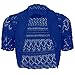 Thever Women Short Sleeve Knitted Crochet Shrug Bolero Cardigan Ladies Crop Top