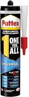 Pattex One for All Universal, Montagekleber & Fugendichtmasse für innen & außen, starker Kleber mit Temperatur-, UV-, Witterungs- & Wasserbeständigkeit, 1x310g Kartusche
