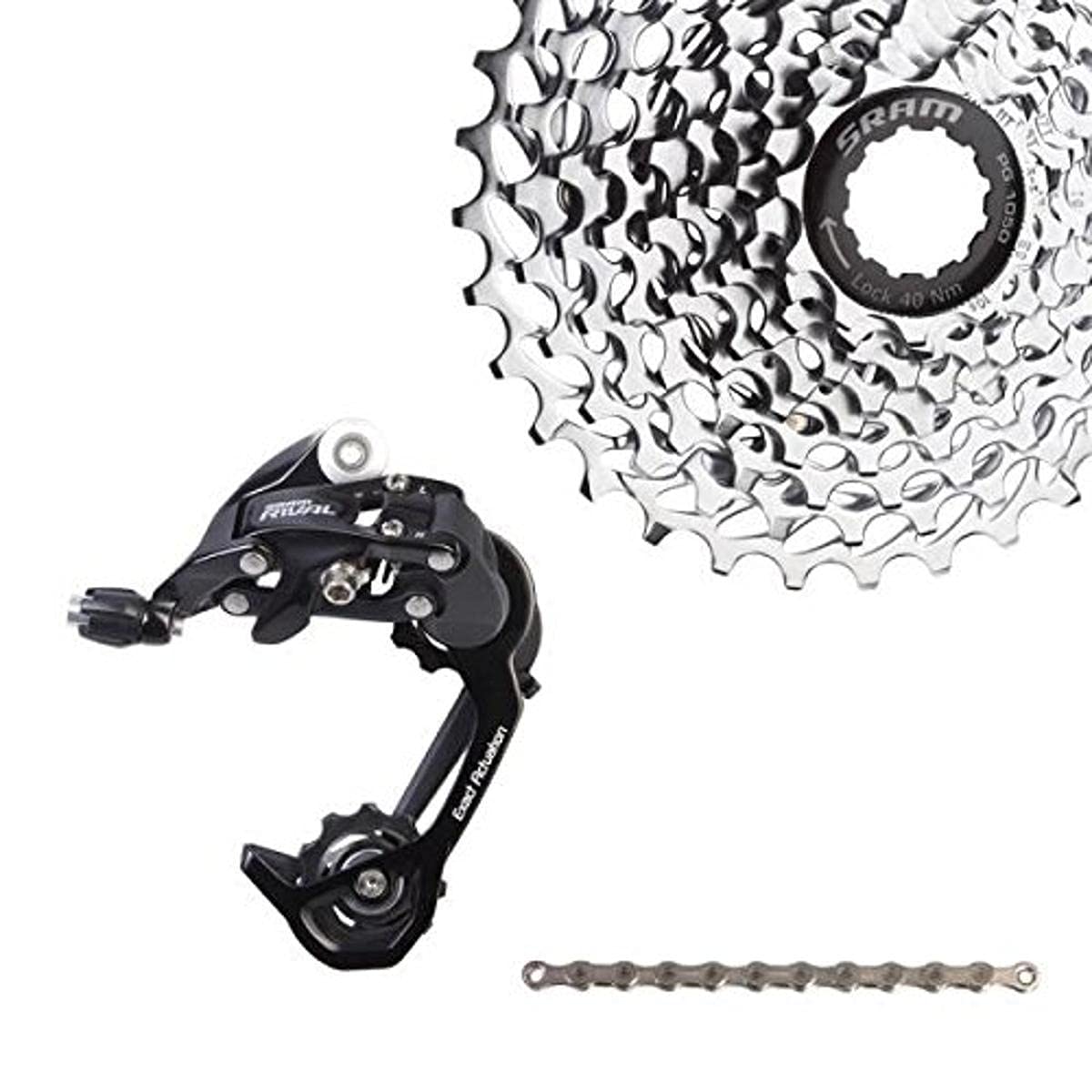 Sram Rival WiFLi Climber Kit (Rear Derailleur Medium Cage, Pg-1050 Cassette 10 Speed 11-32T, Pc1051 10Sp Chain)