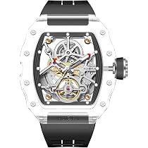 Amazon.com: Haofa Transparent Crystal Watch for Men Double-Sided ...