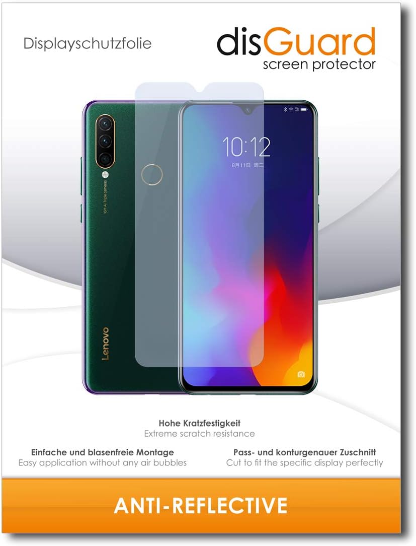 disGuard Screen Protector [Anti-Reflection] Compatible with Lenovo Z6 Lite [Pack of 2] Anti-Glare Matte Anti-Reflective Extremely Scratch-Proof Anti-Fingerprint Tempered Glass Film