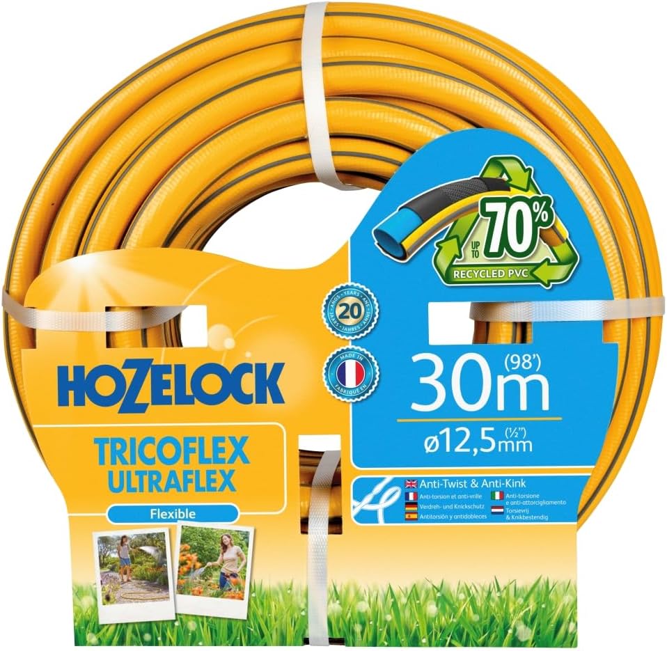 Hozelock Ultraflex Hose 12.5mm x 30m UV Frost Weatherproof Anti-Twist Anti-Kink