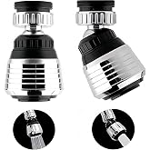 2PCS 360 Degree Swivel Faucet Aerator Deluxe Water Saving Faucet Sprayer Water Saving Bubbler Pressurized Faucet Filter Kitchen Accessories (360 Degree, Count, 2)