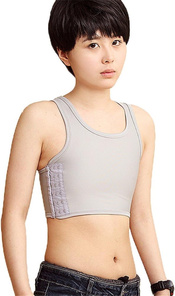 YJWAN Breathable Chest Binder Super Flat Les Lesbian Tomboy Short Vest