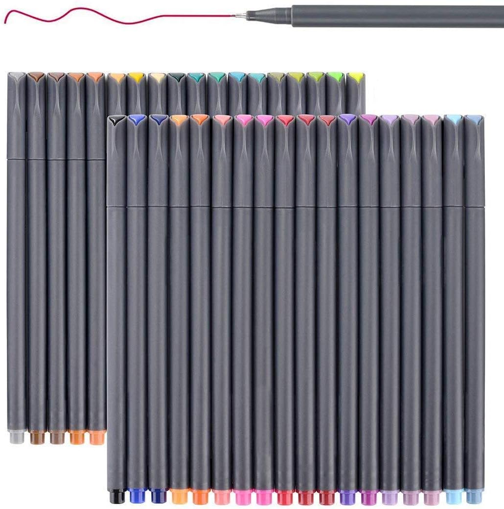 iBayam Colored Pens for Journaling Note Taking, 36 Vibrant Colors Fineliner Pens for Office School Teacher Student, Bullet Journal Planner Writing Coloring Drawing Pens Supplies, Fine Tip Art Markers : Office Products