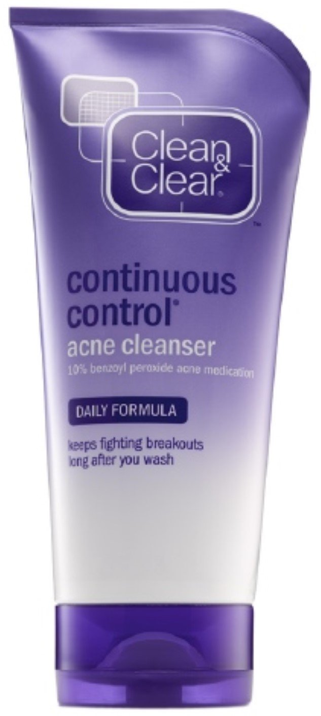 clean & clear continuous control benzoyl peroxide acne face wash