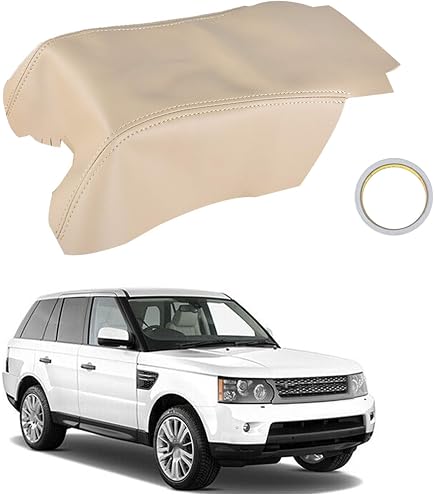 All Beige Microfiber Leather Armrest Pair Cover For Land Rover Freelander 2 LR2 2007-2015