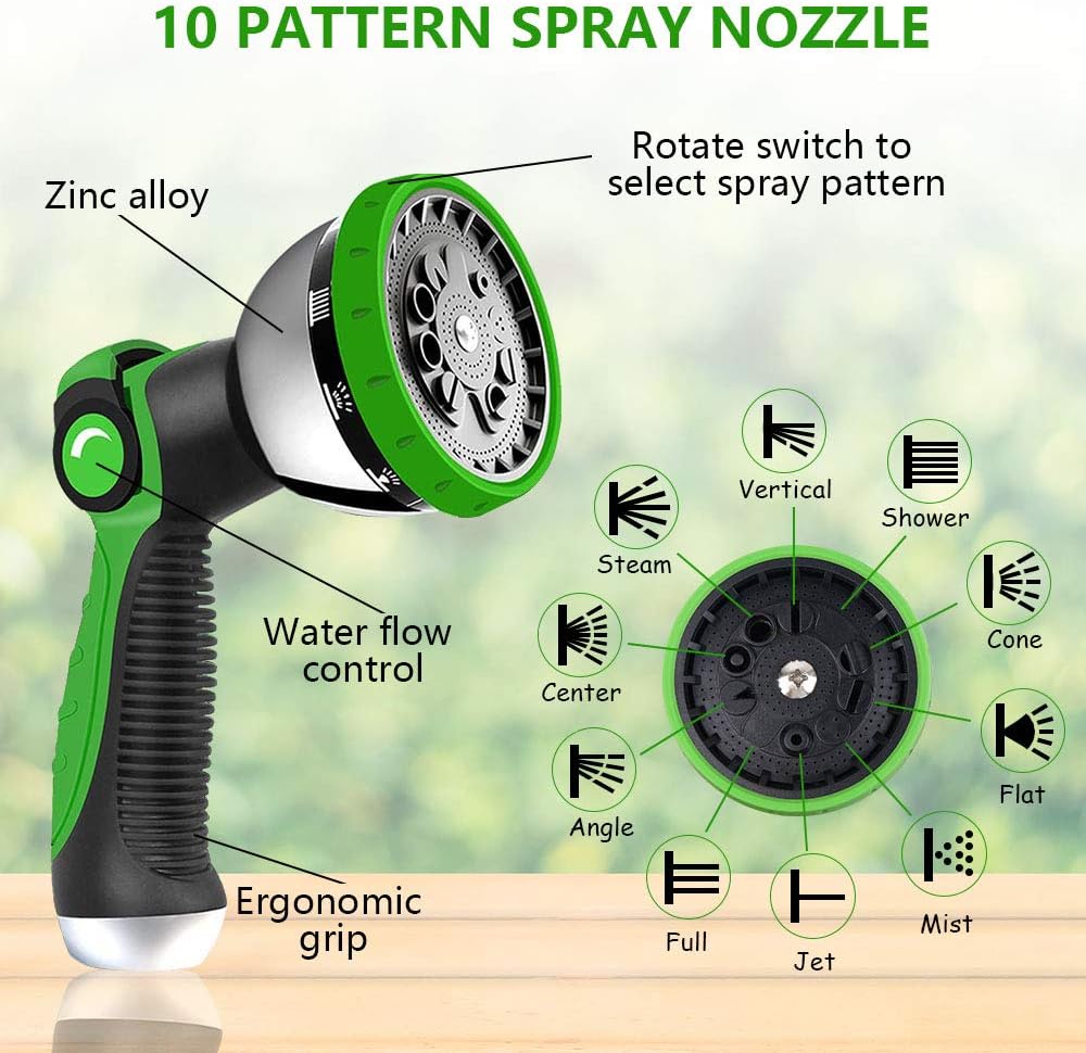Give Me 150FT Garden Hose, Expandable Garden Hose 150FT Hose with 10 Function Spray Nozzle - Durable No-Kink & Lightweight Flexible Water Hose with 3/4" Solid Brass Fittings & Extra Strength Fabric : Garden & Outdoor