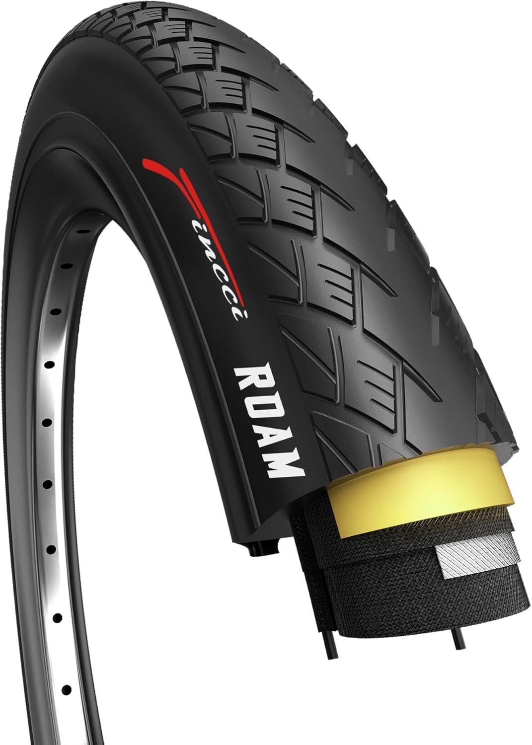 Fincci 700 x 38c Tyre, 40-622, with Antipuncture Protection, Ideal for Electric, Road, Mountain, MTB, and Hybrid Bikes