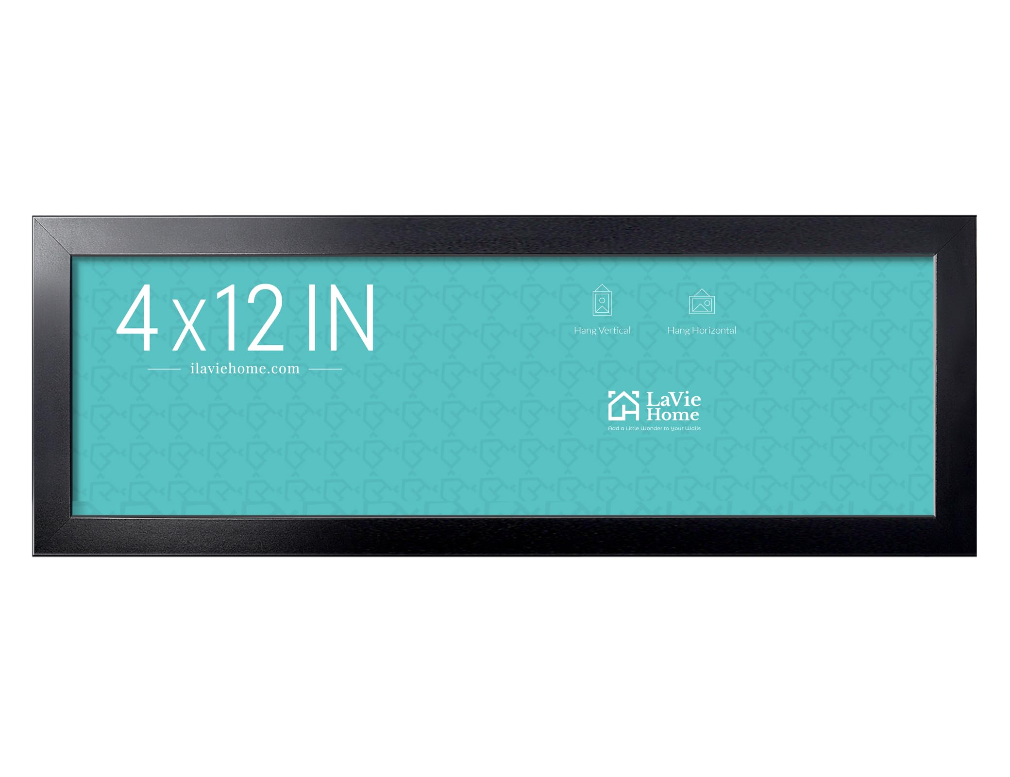 LaVie Home 4x12 Picture Frame Black, Panoramic