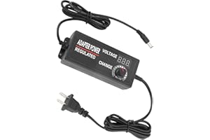 SUNGOOYUE Adjustable Power Adapter, 9-24V 3-12V 4-24V AC Power Supply with LED Display and Multi Protection, for Charging Dev