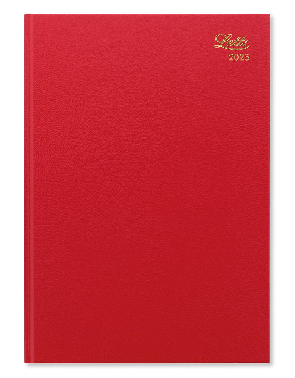 Letts of London Standard A4 week to view 2025 diary - red