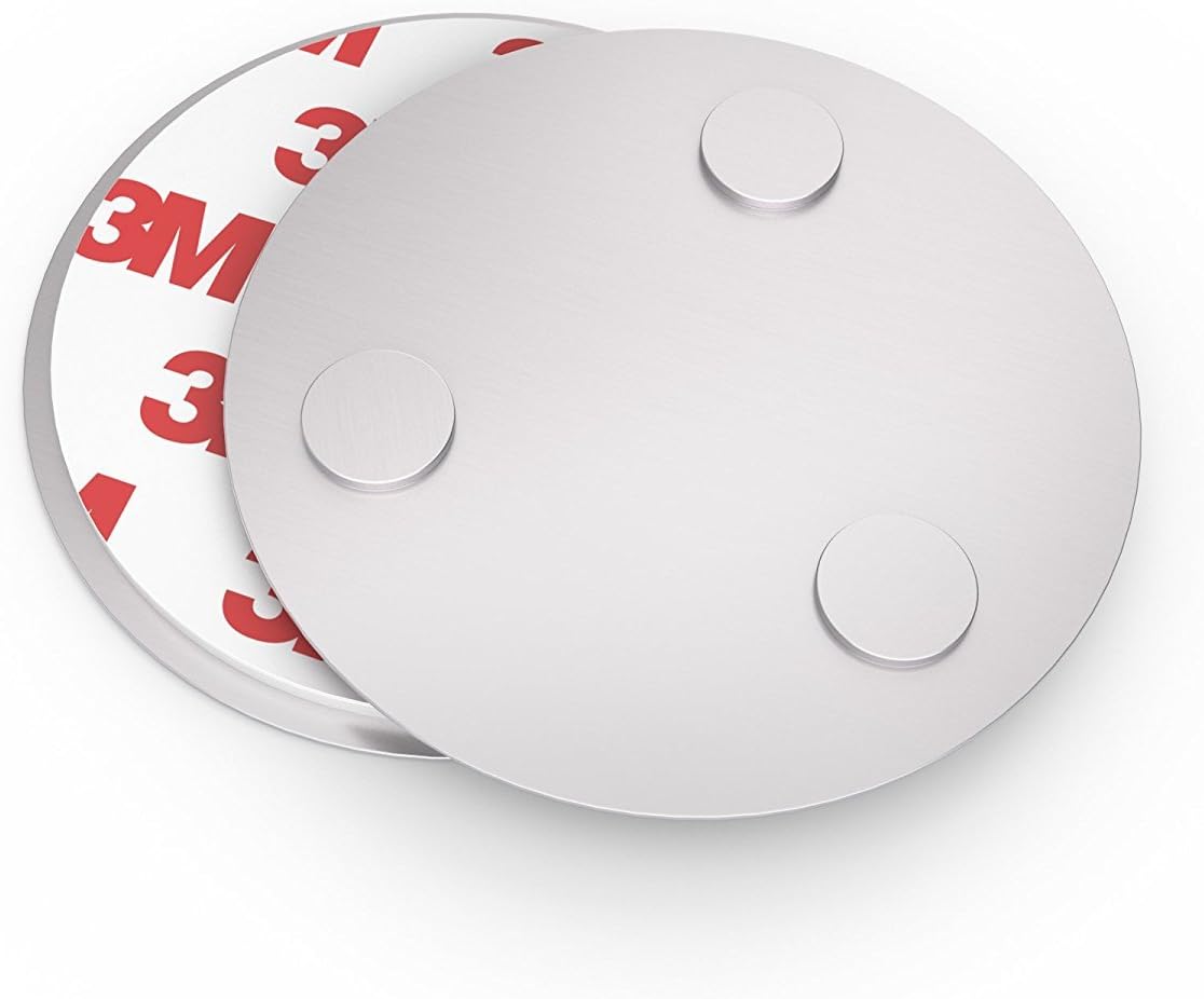 conecto CC50498 Holder Attachment Universal Magnetic Detectors Warning Smoke Alarm (Set of 10), Silver, 10er Set Magnethalterung - Image 3
