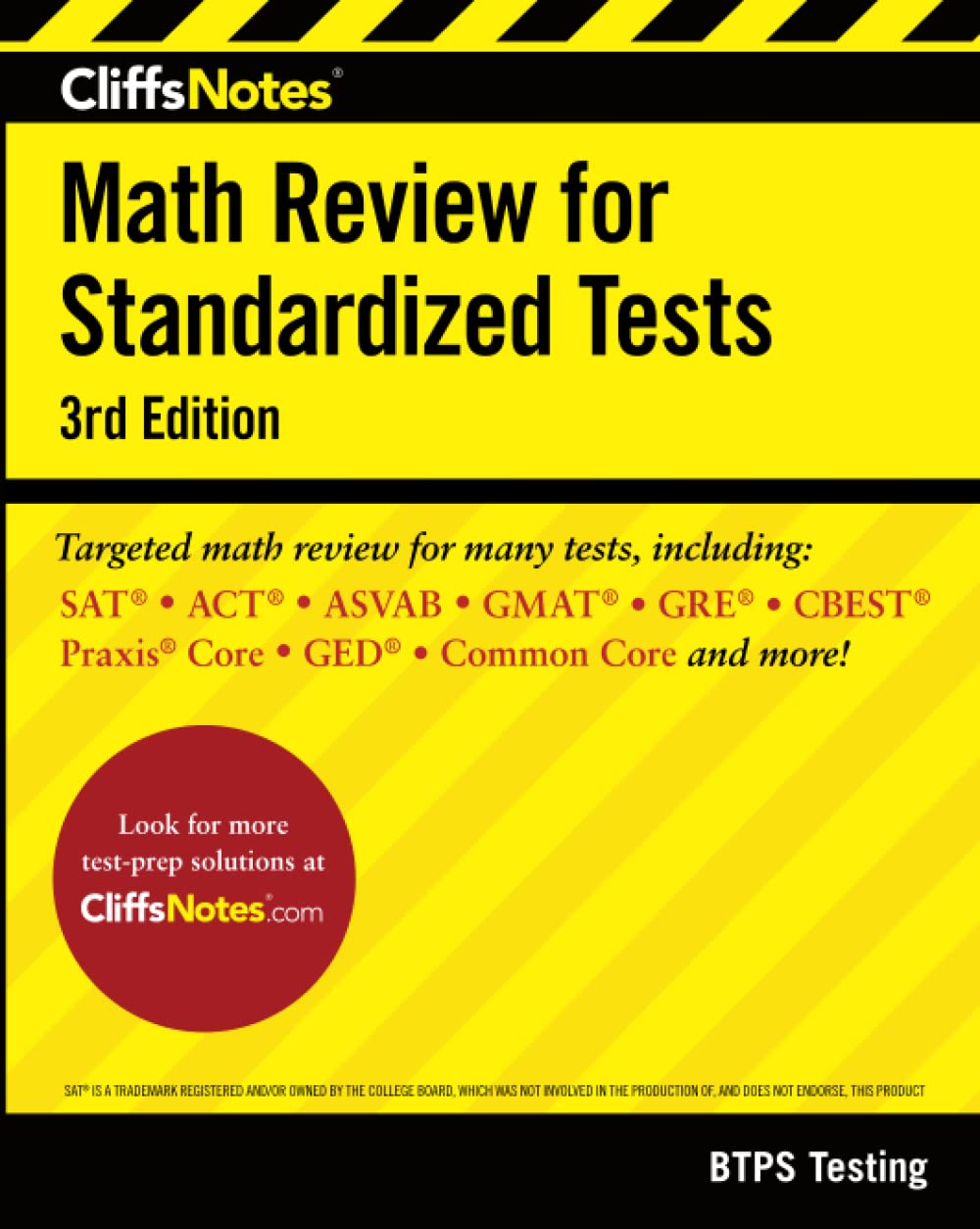 Photo 1 of CliffsNotes Math Review for Standardized Tests 3rd Edition (CliffsNotes Test Prep)