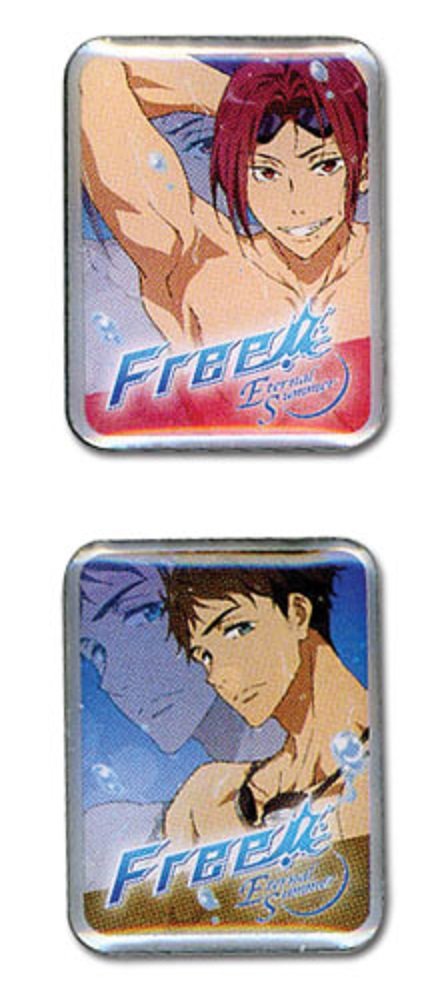 Free Iwatobi Swim Club Rin And Sousuke Pin Set Desertcart