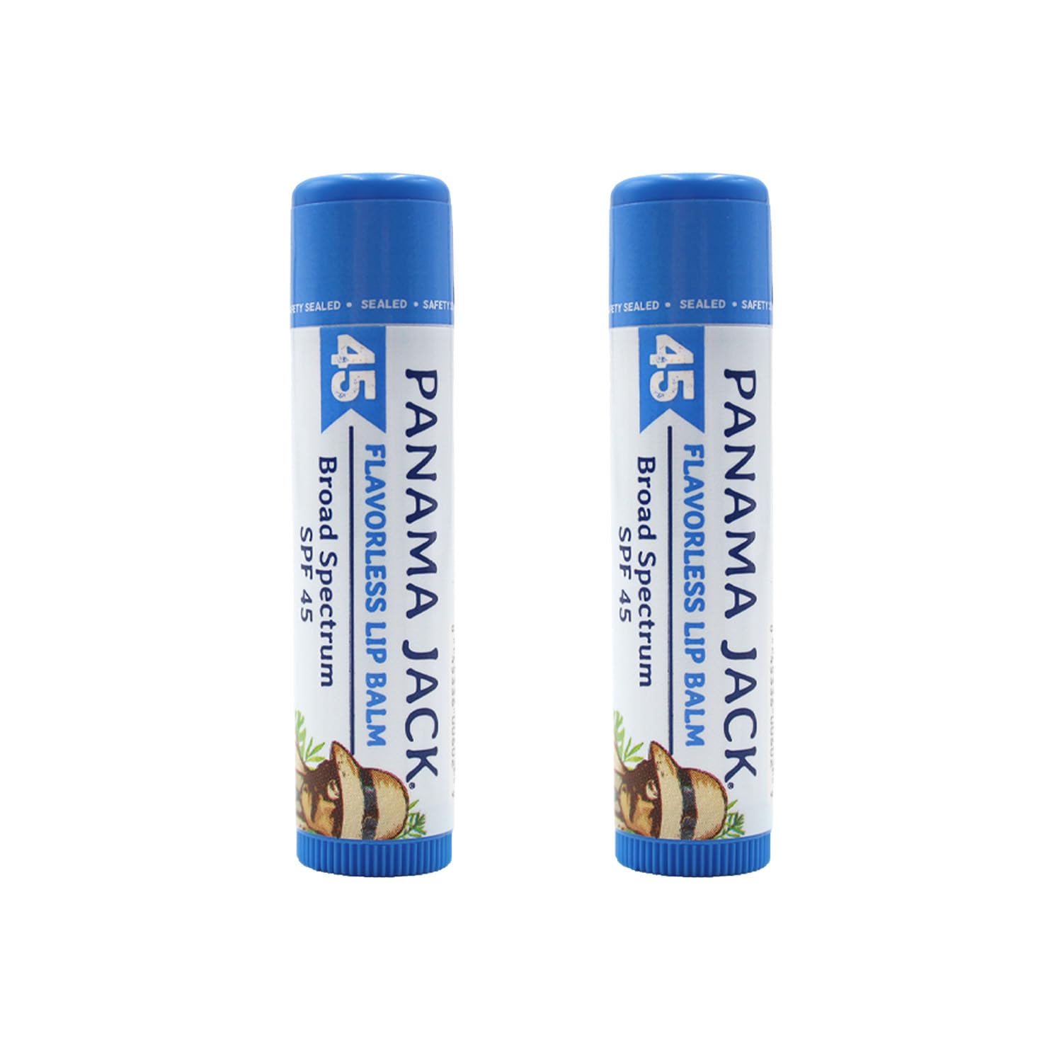 Panama Jack Sunscreen Lip Balm - SPF 45, Broad Spectrum UVA-UVB Sunscreen Protection, Prevents & Soothes Dry, Chapped Lips