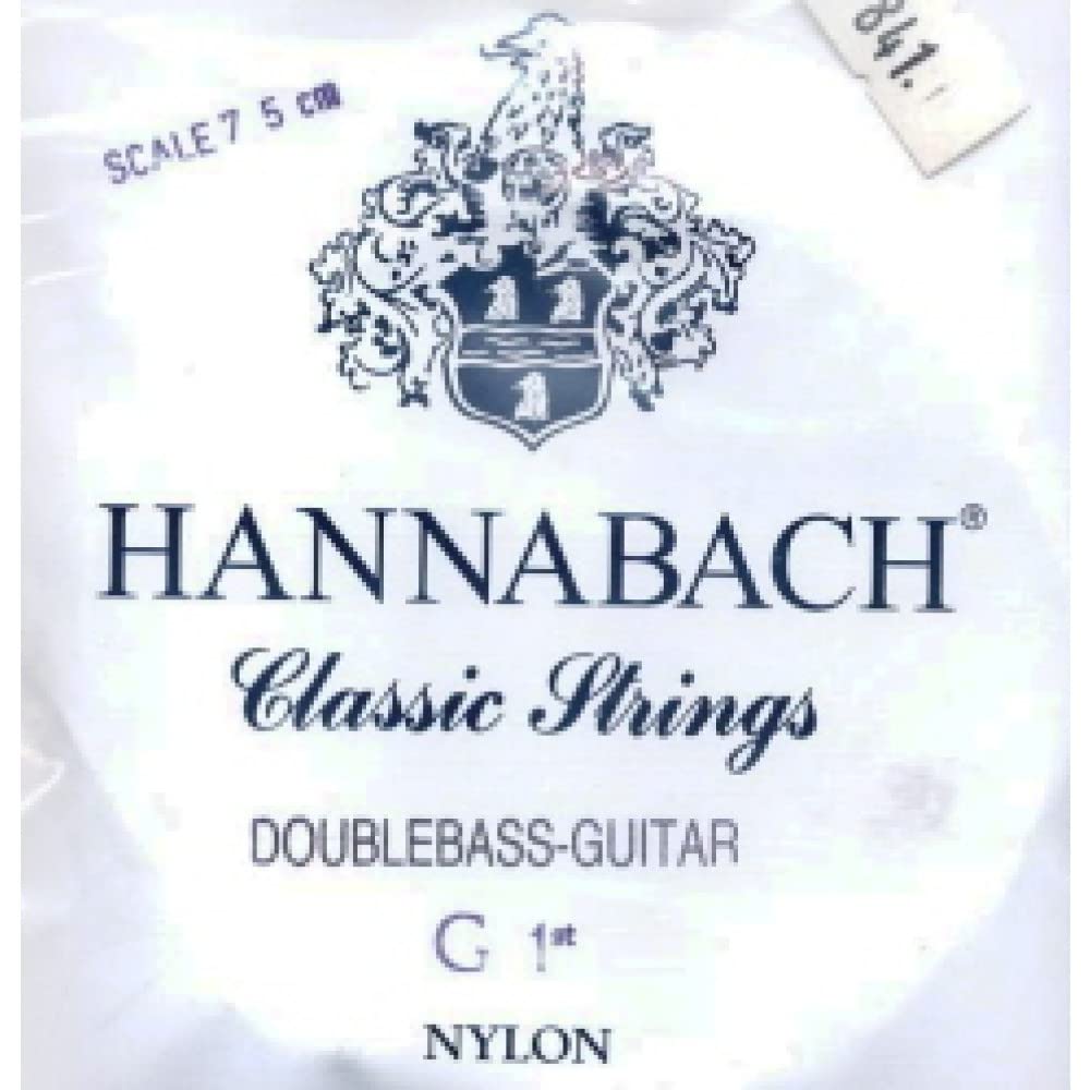 Hannabach Classical Guitar Strings Series 841 Medium Tension for Contrabass Guitar, silver-plated wound, scale 750 mm - set 4-string - 841MT4S — image 1