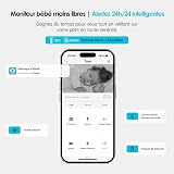 ieGeek Baby Monitor with 2 Cameras 1080P 5in Split Screen Night Vision view 3