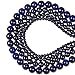 LK-CRAFTS Natural Lapis Lazuli Gemstone Round Loose Beads for Jewelry Making Findings/Accessories 1 Strand 15.5 inches - 8mm